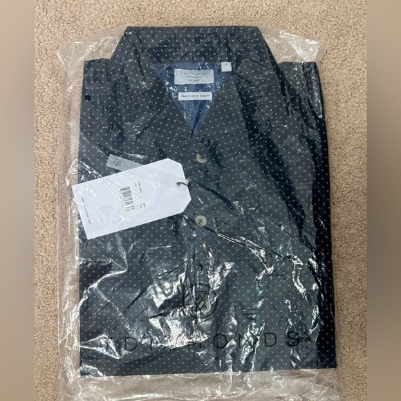 7 Diamonds Dark Blue Short Sleeve Button Down Shirt | Size S | NWT - Picture 5 of 5